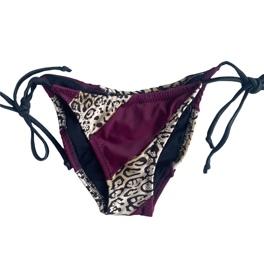 Capristan printed string tie bikini bottom in Small